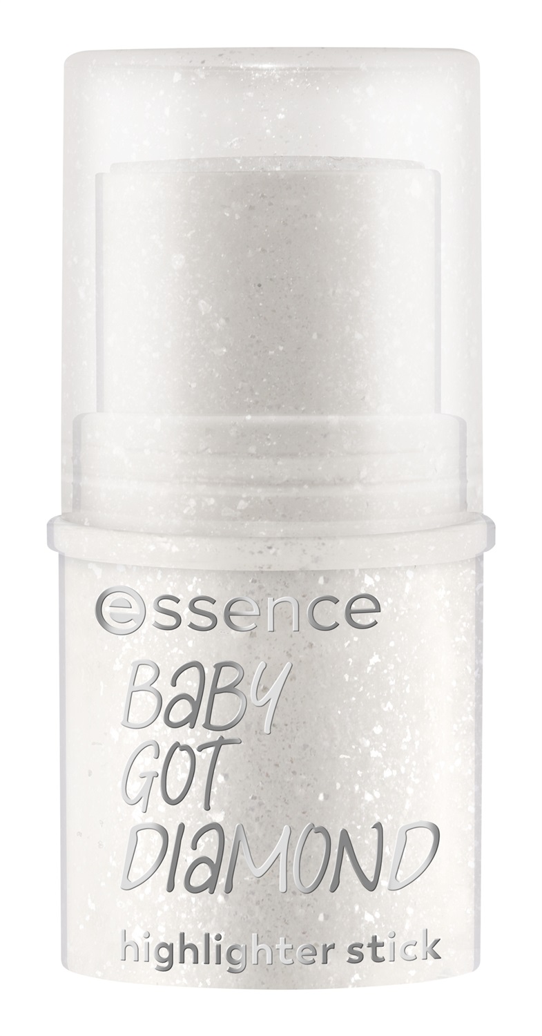Essence Baby Got Diamond Illuminante Stick 5,4 g - Glitterato, Formula Scorrevole per Luminosità Istantanea