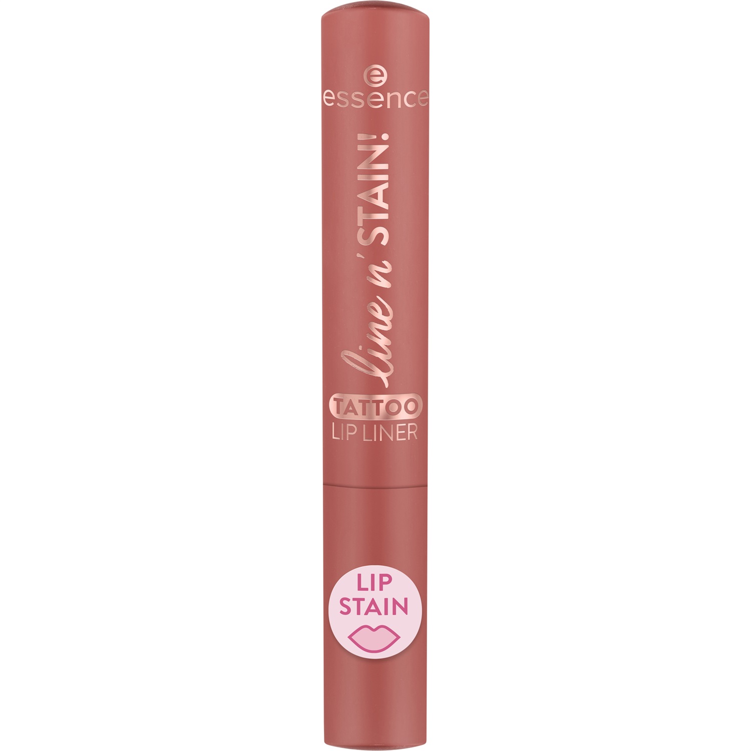 Essence Line N' Stain Tattoo Lip Liner 02 Must Have Brown - Matita Labbra Lunga Durata, Effetto Colorante e Colore Intenso, 2,5 ml