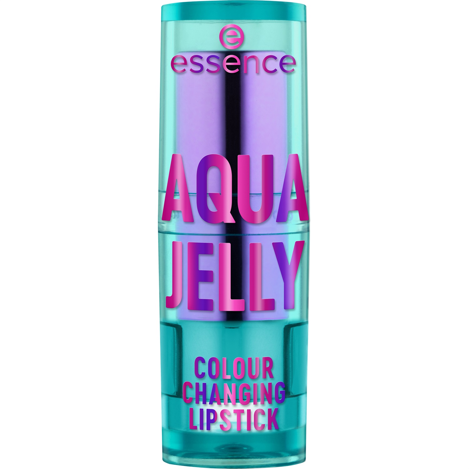 essence AQUA JELLY Colour Changing Lipstick - Rossetto Gel Turchese con Effetto Magico e Particelle Scintillanti