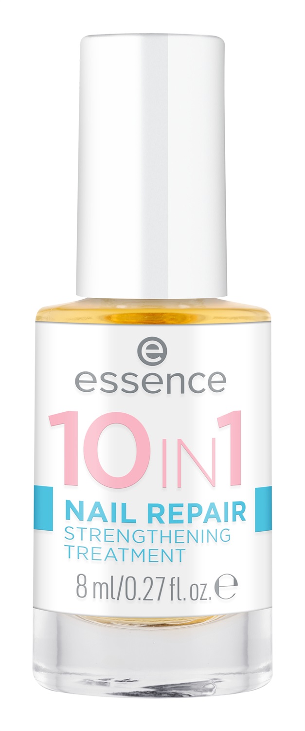 Essence 10in1 Nail Repair Trattamento Rinforzante per Unghie 8 ml - Volumizzante, Levigante, Lucida, Trasparente