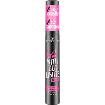 essence lash WITHOUT LIMITS Mascara Tubing 13 ml - Estrema Lunghezza e Volume, Colore Nero