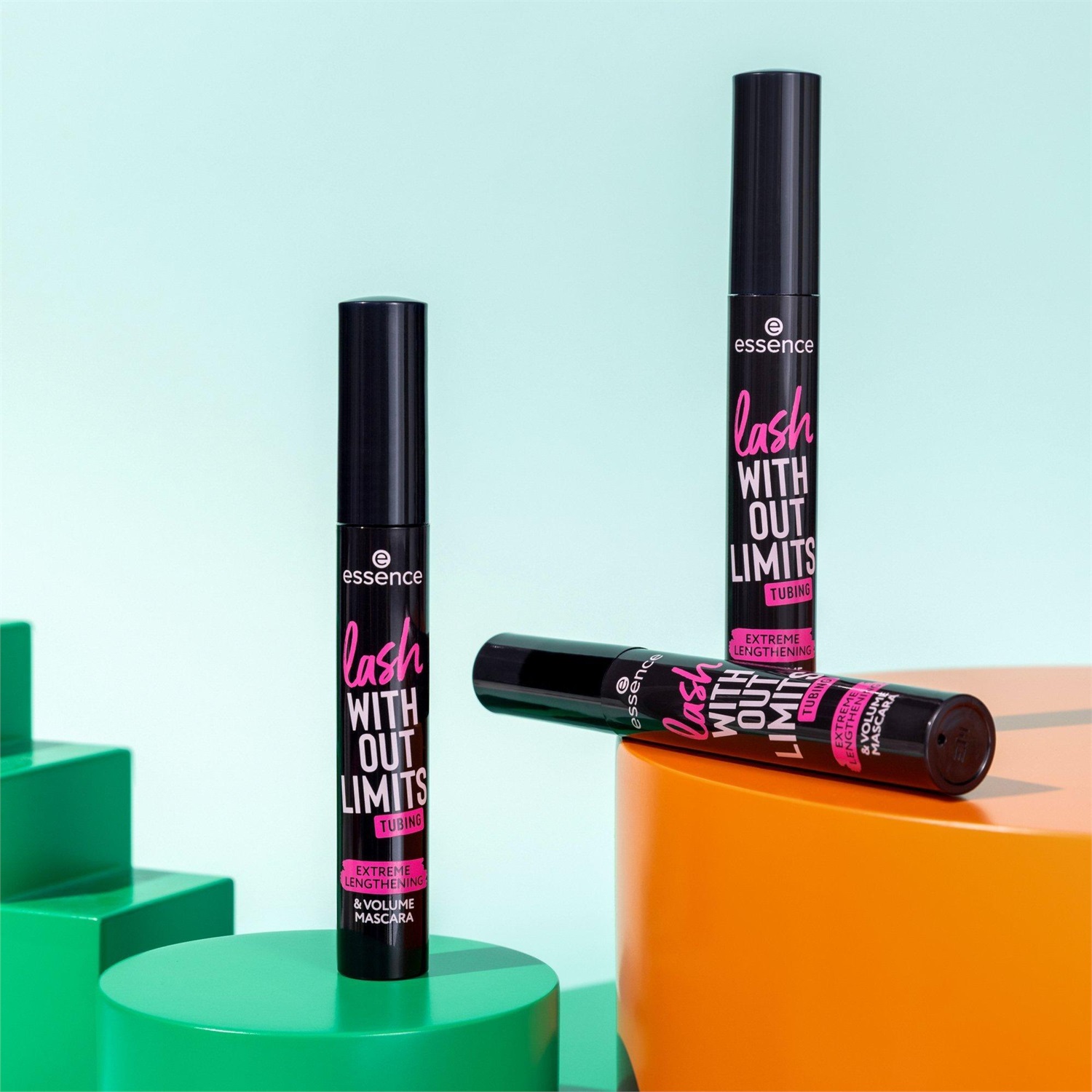 essence lash WITHOUT LIMITS Mascara Tubing 13 ml - Estrema Lunghezza e Volume, Colore Nero