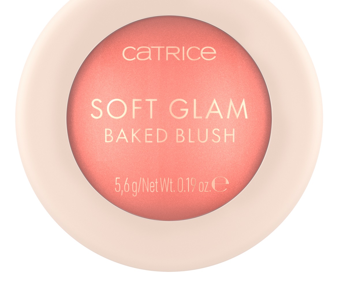 Catrice Soft Glam Baked Blush 6 g - Fard Cheeky Coral con Finitura Scintillante