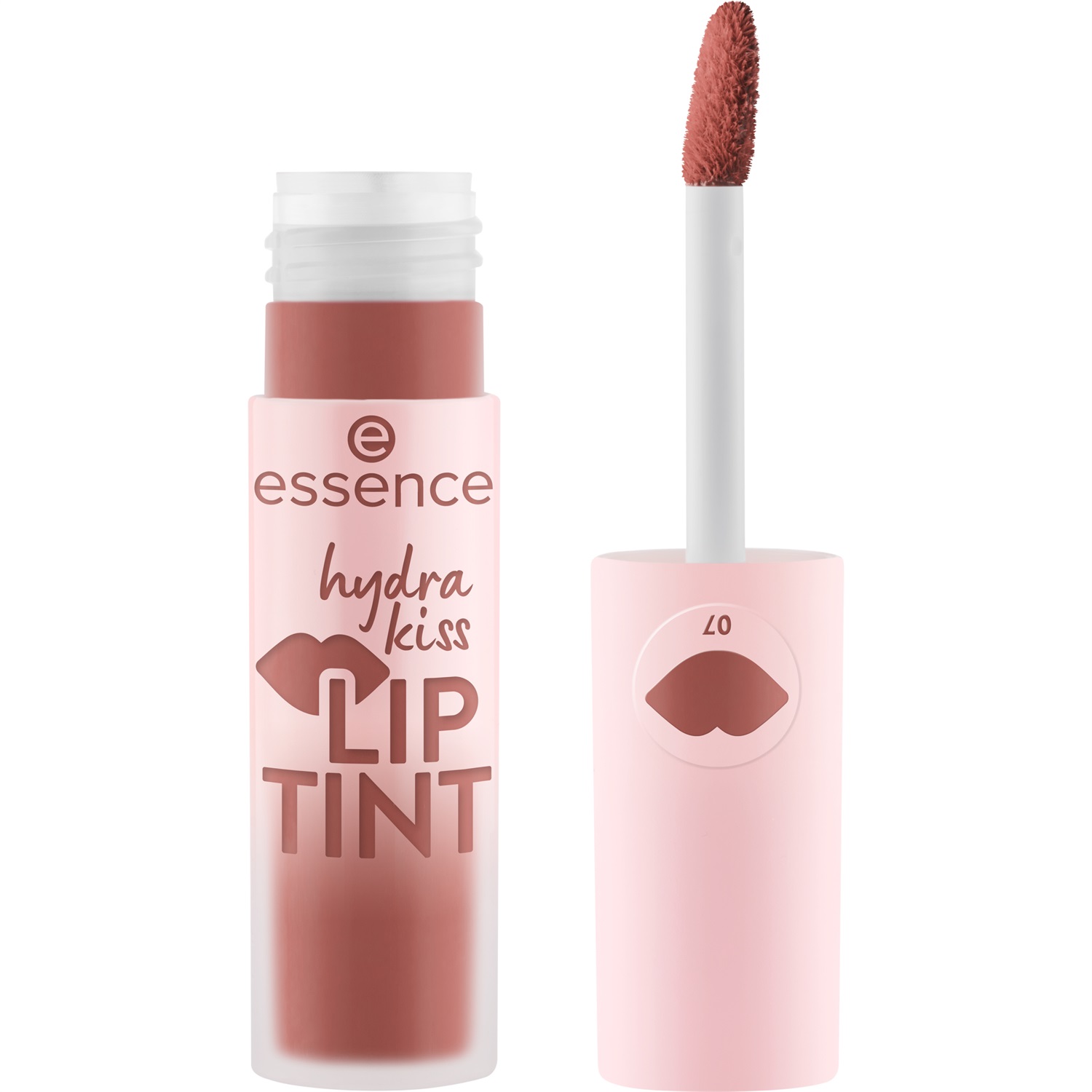 essence Hydra Kiss LIP TINT 4 ml - Rossetto liquido con effetto naturale e finitura radiosa, Nr. 07 Hazelnut Haze