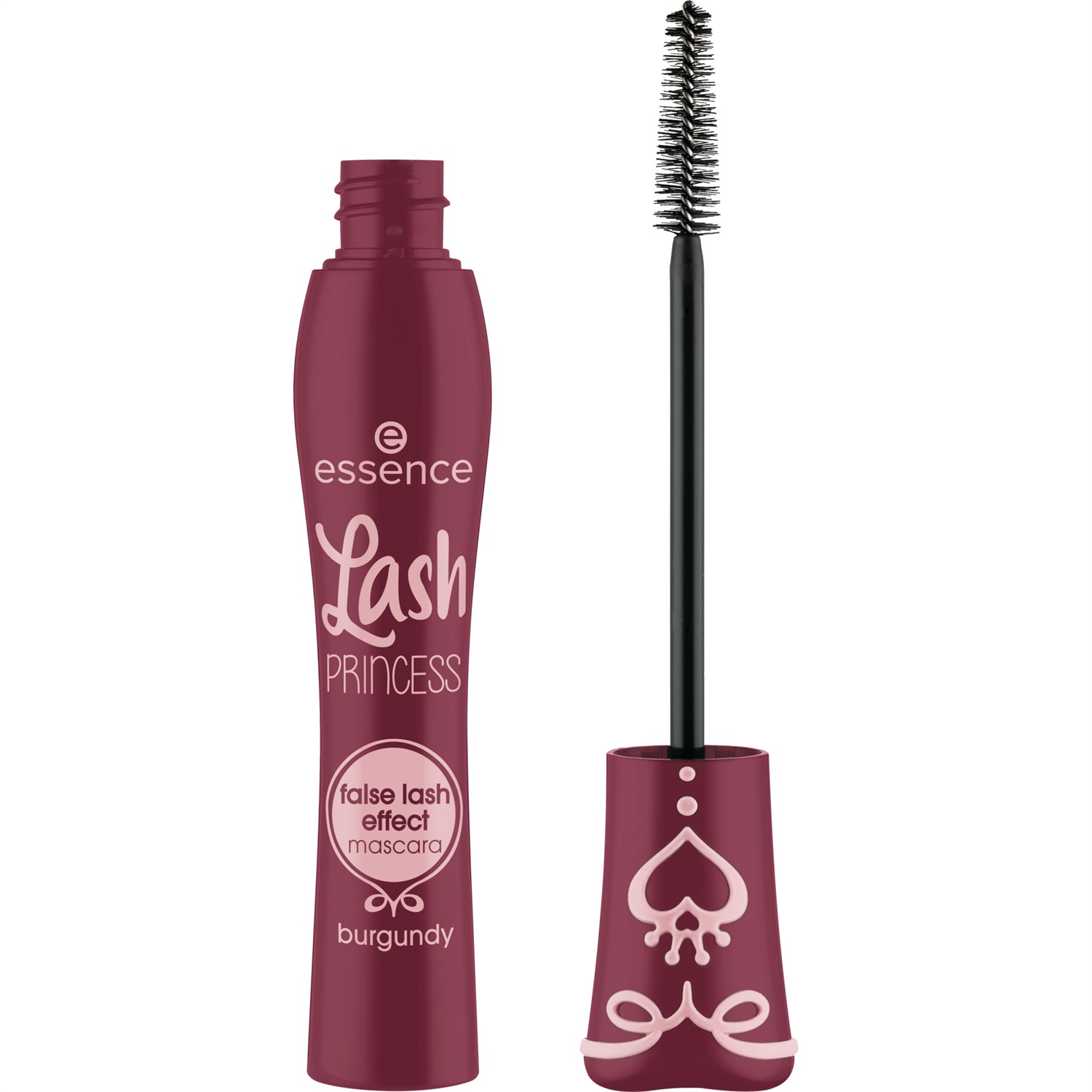 Essence Lash PRINCESS Mascara Effetto Ciglia Finte Burgundy 12ml - Volume e Lunghezza con Scovolino Conico