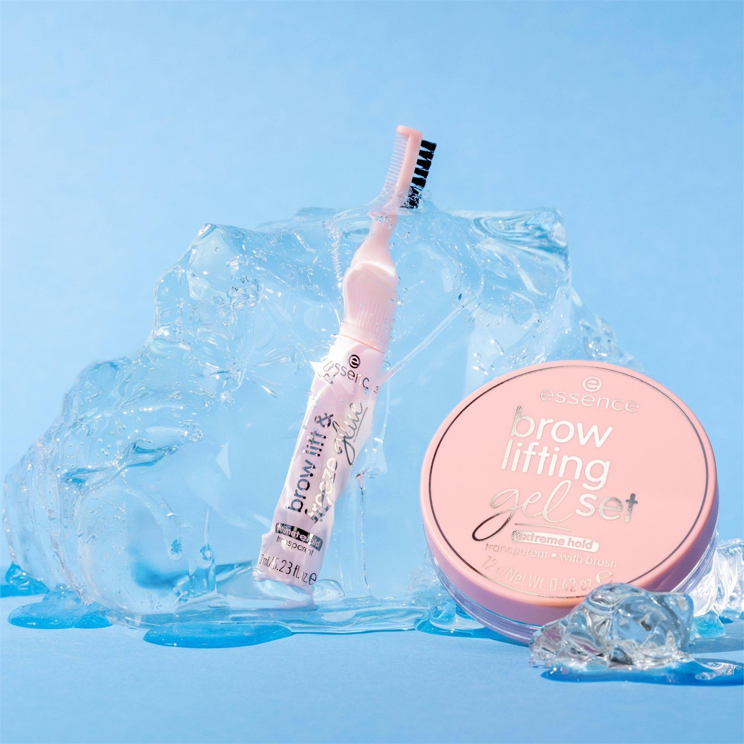 Essence Brow Lift & Freeze - Gel Fissante per Sopracciglia 7 ml con Tenuta Ultra Forte fino a 18 Ore