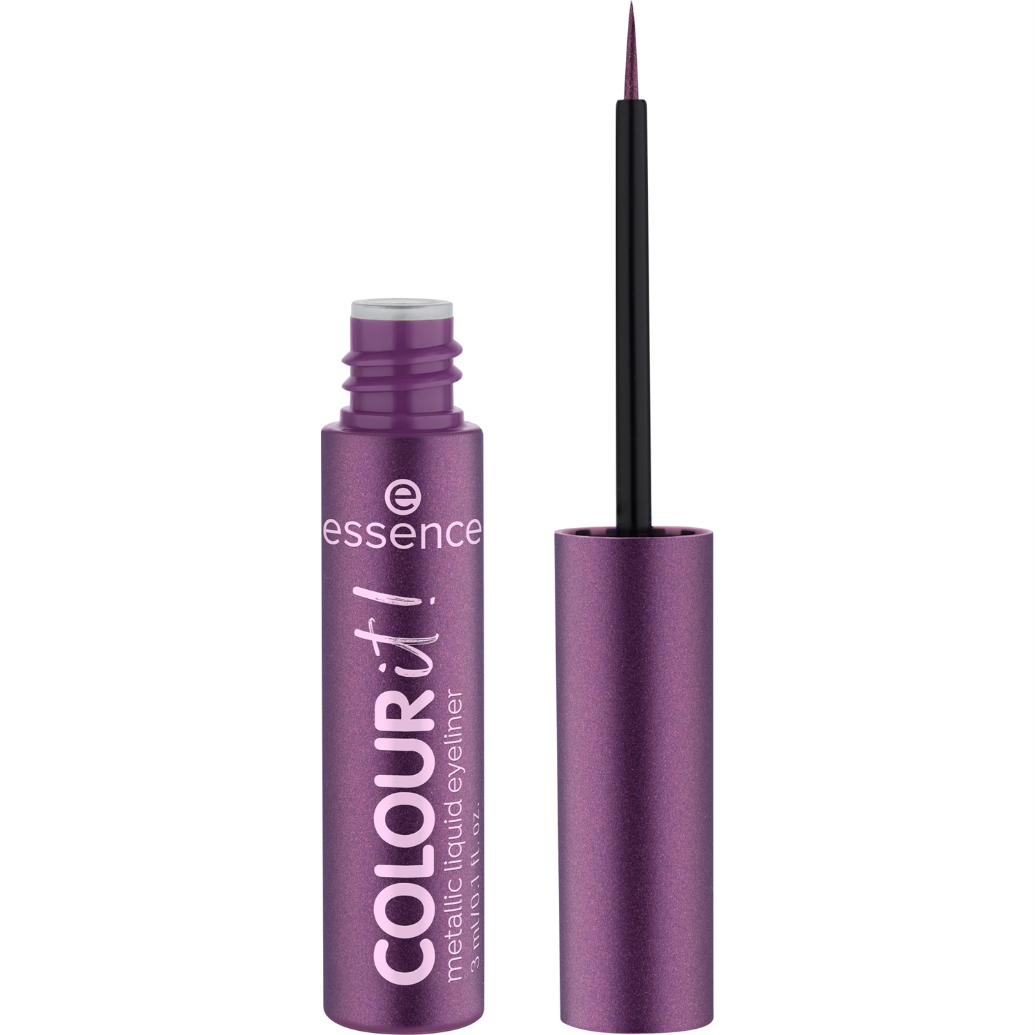 essence COLOUR it! Eyeliner Liquido 3 ml - Dark Cherry, Alta Intensità e Finitura Espressiva