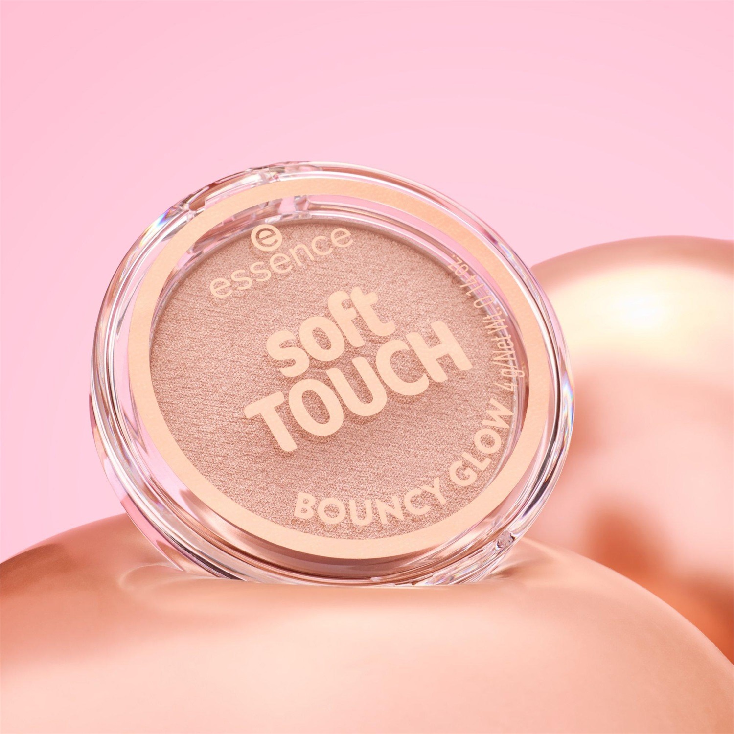 Essence Soft Touch Bouncy Glow Illuminante 4 g Nr. 20 - Glazed Dew, Texture Cream-to-Powder con Effetto Bouncy e Finitura Dewy