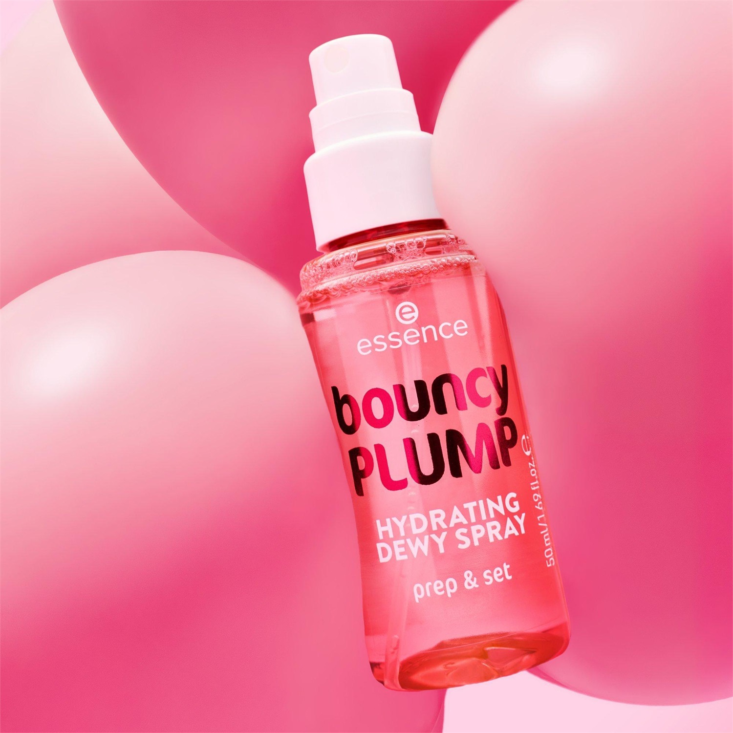 Essence Bouncy Plump Hydrating Dewy Spray 50 ml - Spray Fissante Idratante con Fragranza di Anguria