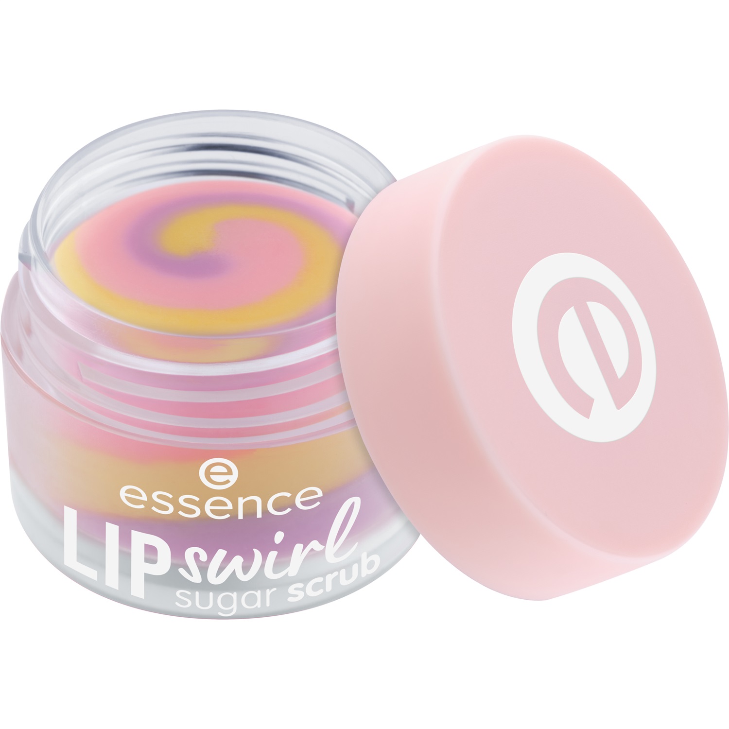 essence LIP swirl sugar scrub - Scrub per labbra esfoliante 8 g con balsamo tricolore