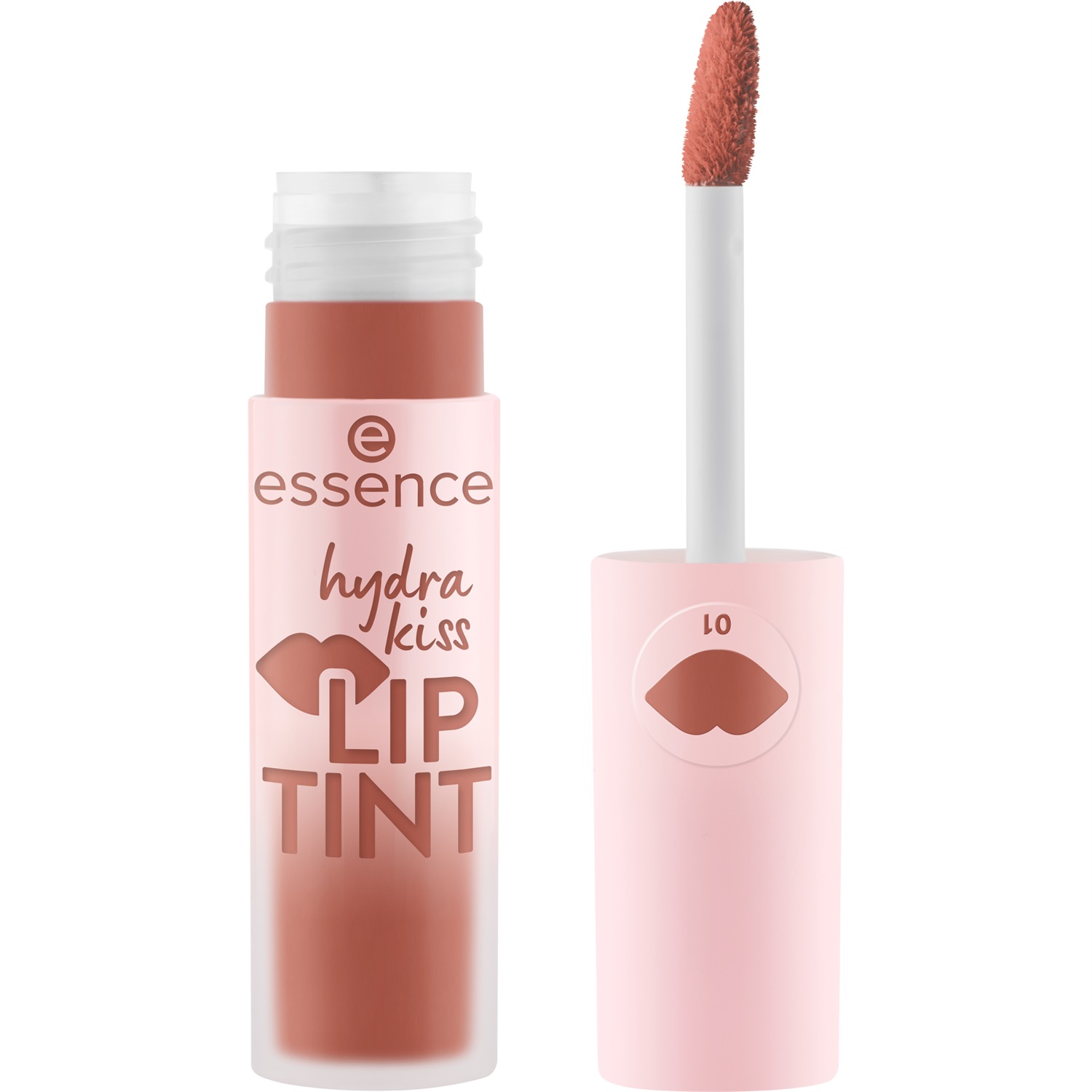 essence hydra kiss LIP TINT - Rossetto liquido 4 ml Nr. 01 Blushing Nude con effetto naturale e lucentezza morbida