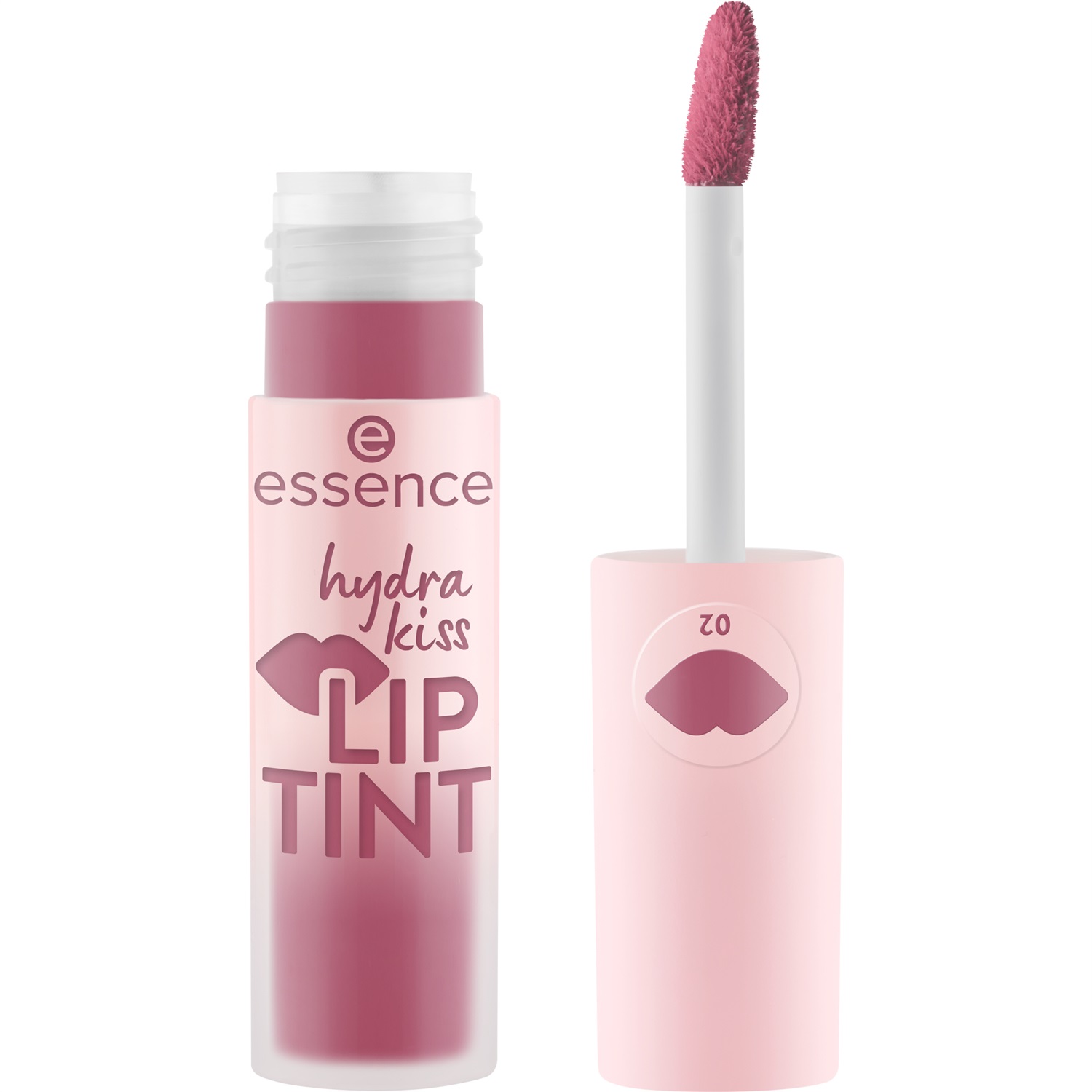 Essence Hydra Kiss Lip Tint 4 ml - 02 Vintage Rose, Formula Leggera con Lucentezza Morbida e Finitura Radiosa