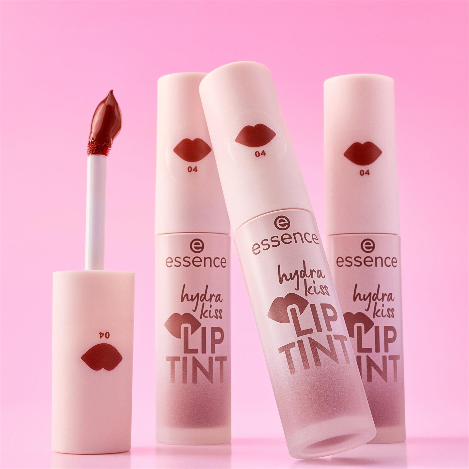 Essence Hydra Kiss Lip Tint 4 ml - 04 Classy Red, Rossetto Liquido con Finish Luminoso e Massima Durata