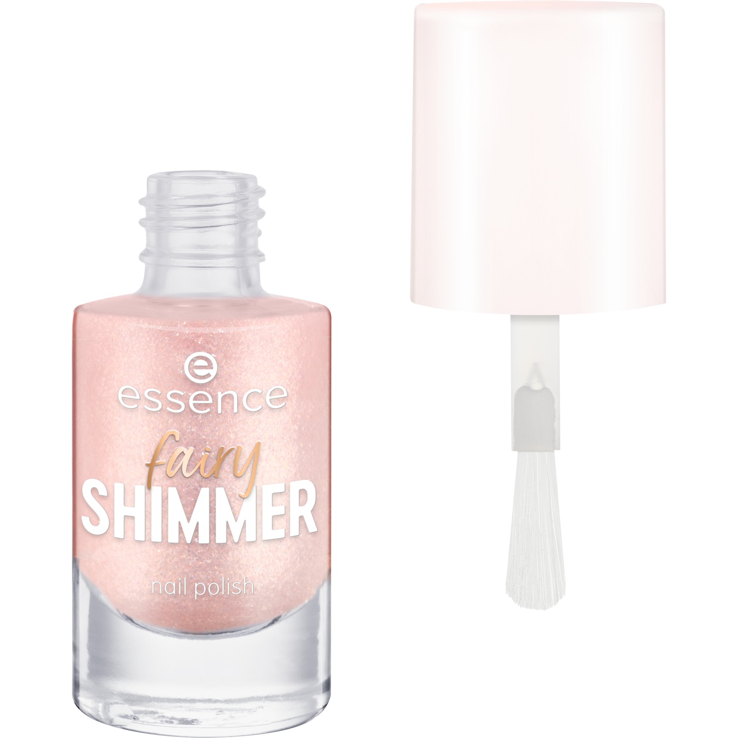 Essence Fairy SHIMMER Smalto per Unghie 8 ml Rosa Lilla con Pagliuzze Dorate