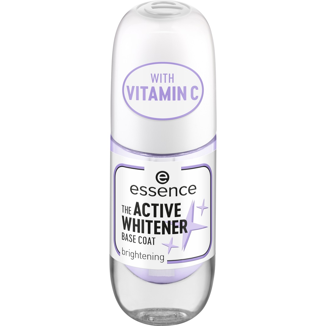 essence Active Whitener Base Coat 8 ml - Neutralizza i toni gialli e illumina le unghie