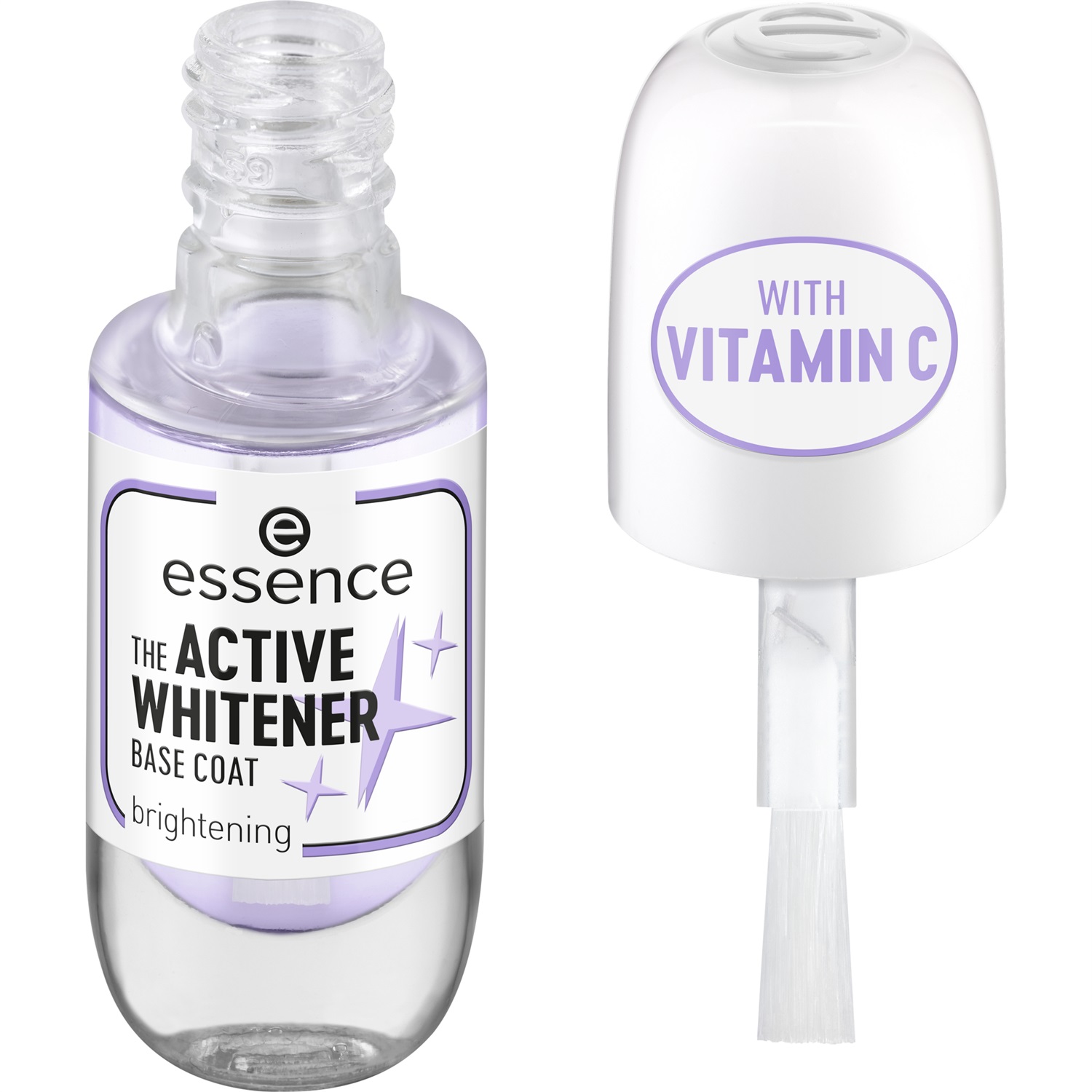 essence Active Whitener Base Coat 8 ml - Neutralizza i toni gialli e illumina le unghie