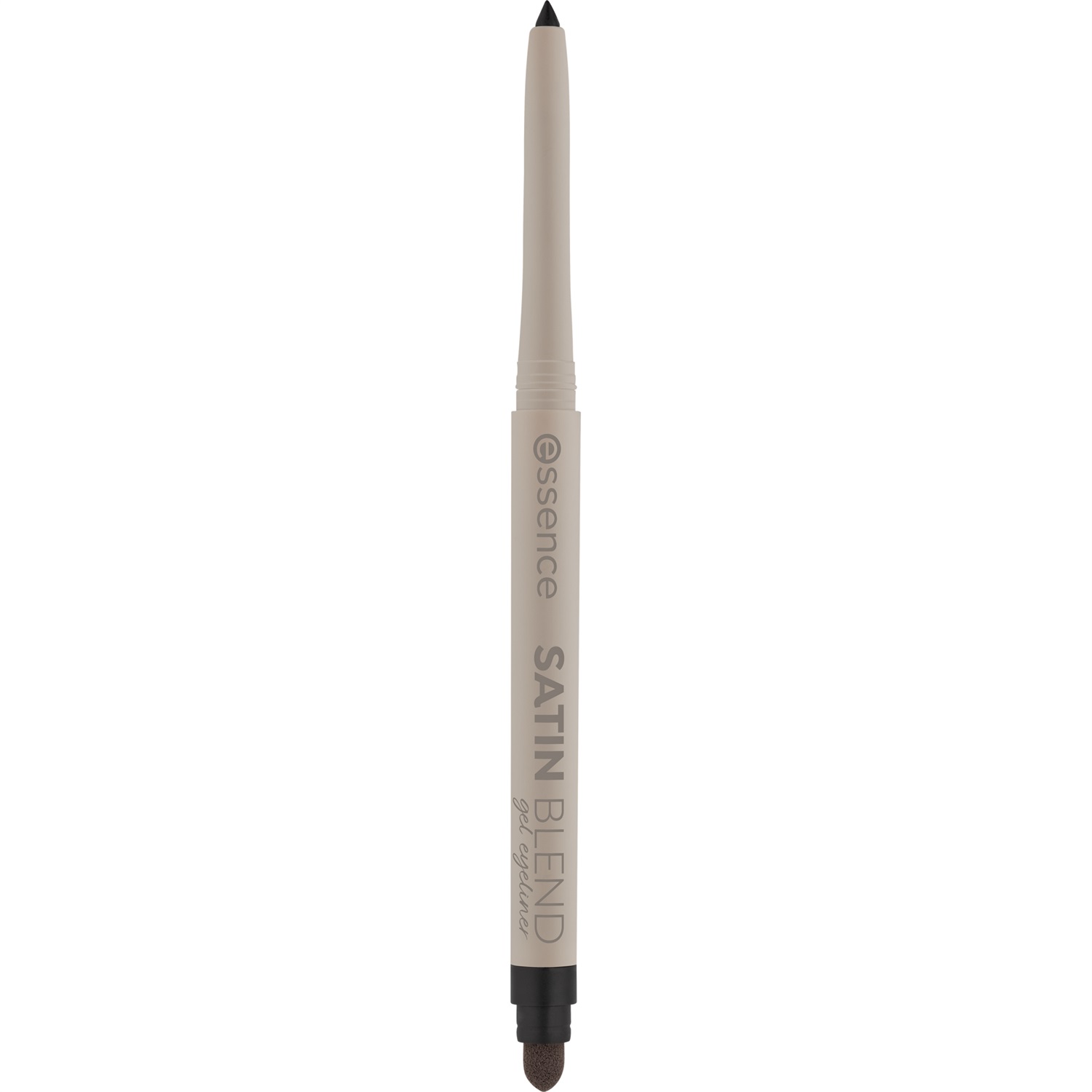 essence SATIN BLEND gel eyeliner 0.22 g - Pure Black, effetto shimmer con smudger integrato