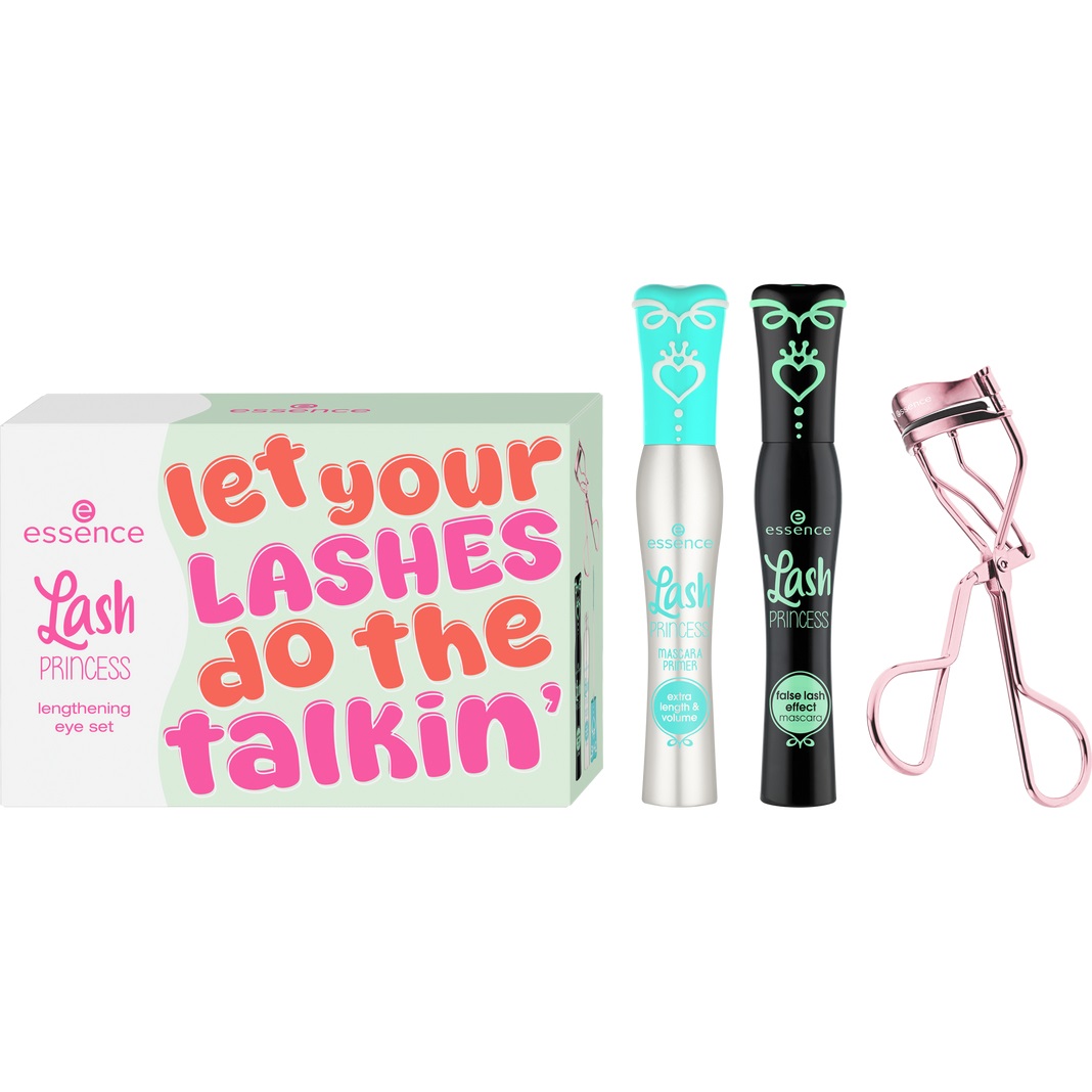 essence Lash PRINCESS Set Allungante per Ciglia - Include Primer e Mascara per Volume e Curvatura