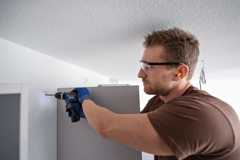 Bosch GSB 12V-35 Professional Trapano-avvitatore con Percussione a Batteria - 1750 Giri/min, Colori Nero, Blu, Rosso, Fino a 26250 Colpi/min