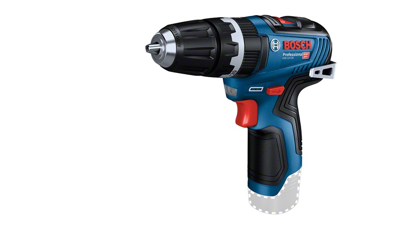 Bosch GSB 12V-35 Professional Trapano Avvitatore a Percussione - 1750 Giri/min, Colori Nero, Blu, Rosso