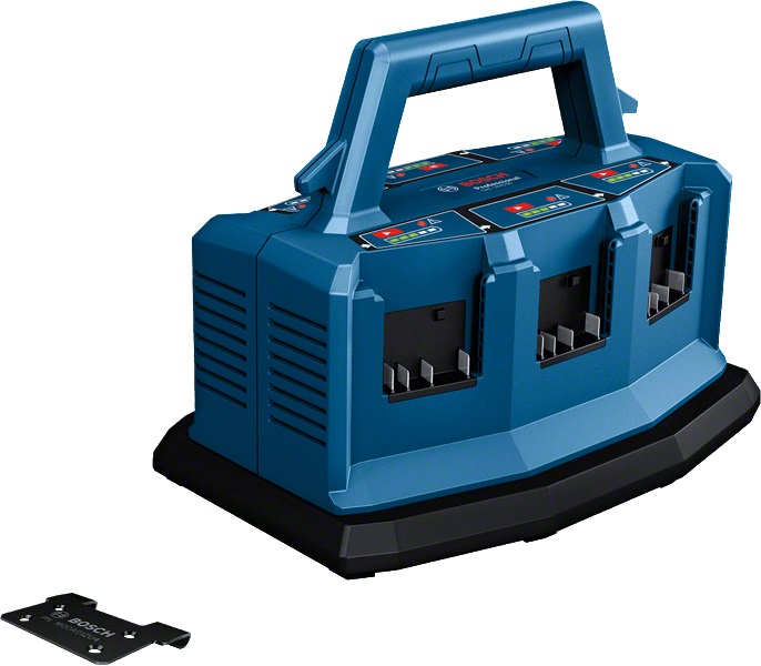 Bosch GAL 18V6-80 Professional Caricabatterie Multiplo 18V con 6 Porte e Adattatore L-BOXX