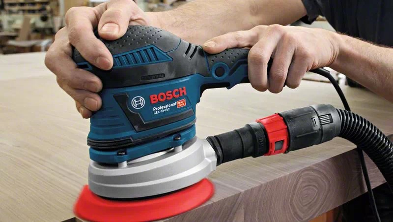Bosch GEX 40-150 Professional Levigatrice Rotorbitale 400 W, 12000 Giri/min, 150 mm con L-BOXX e Accessori Inclusi