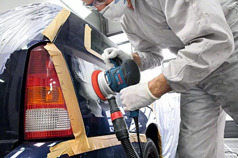 Bosch GEX 40-150 Professional Levigatrice Rotorbitale 400 W, 12000 Giri/min, 150 mm con L-BOXX e Accessori Inclusi