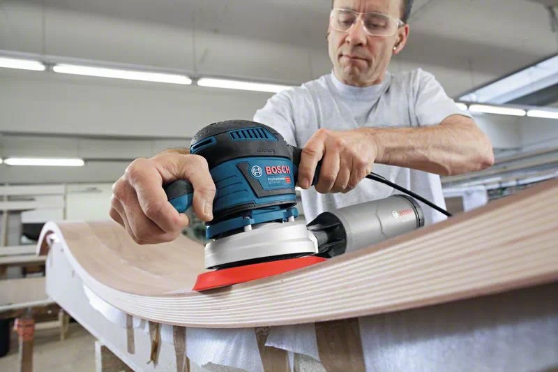 Bosch GEX 40-150 Professional Levigatrice Rotorbitale 400 W, 12000 Giri/min, 150 mm con L-BOXX e Accessori Inclusi