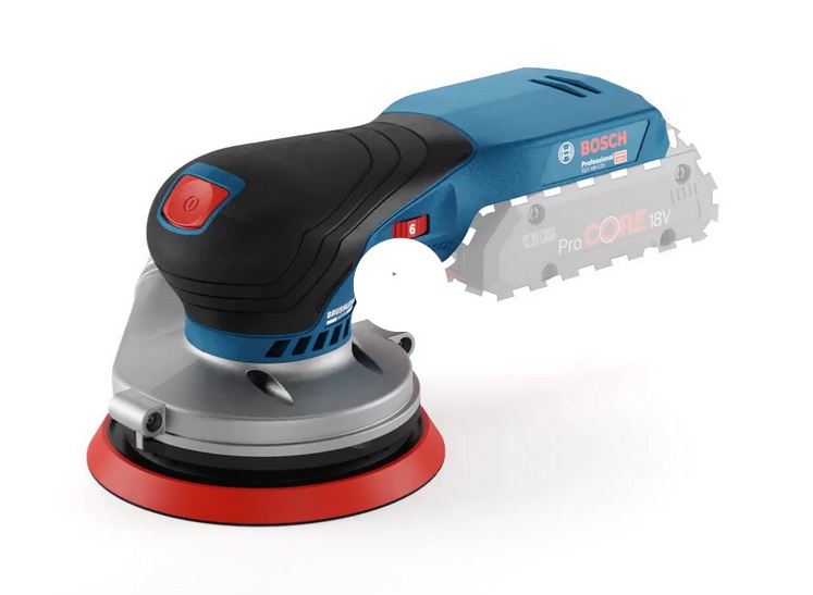 Bosch GEX 18V-125 Professional Levigatrice Orbitale Casuale a Batteria - 6000-10000 Giri/min, Inclusi Platorello e Sacchetto Raccoglipolvere, Ergonomica e Bilanciata