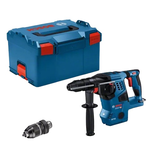 Bosch GBH 18V-28 CF Professional Martello Perforatore a Batteria SDS-plus con Mandrino Autos, Potenza Colpo 3,3 Joule, Vibration Control e Kickback Control, in L-Boxx
