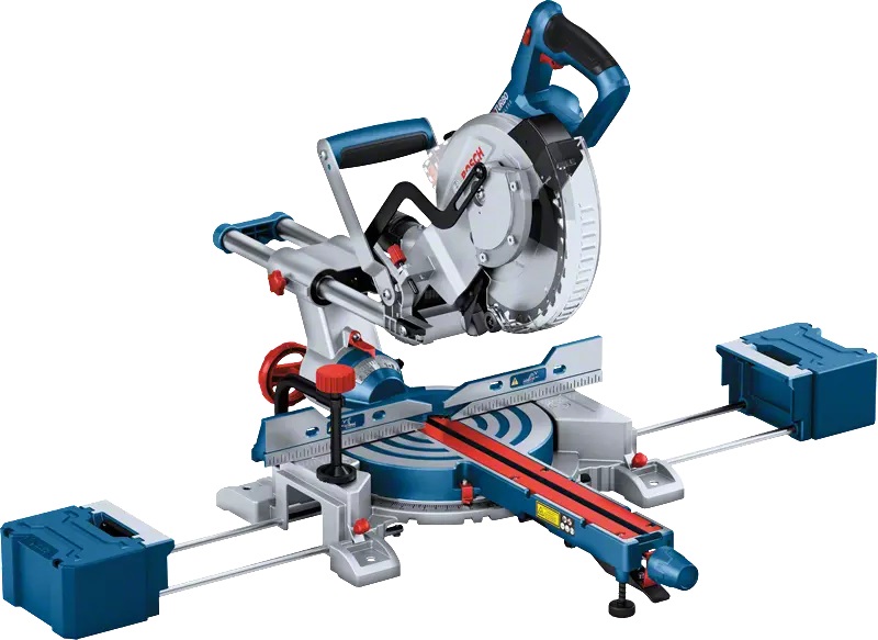 Bosch Professional BITURBO GCM 18V-216 D - Troncatrice Radiale a Batteria, Capacità Taglio 66 x 305 mm, Inclusi 1 Lama Circolare, 2 Supporti, Sacco Raccoglipolvere