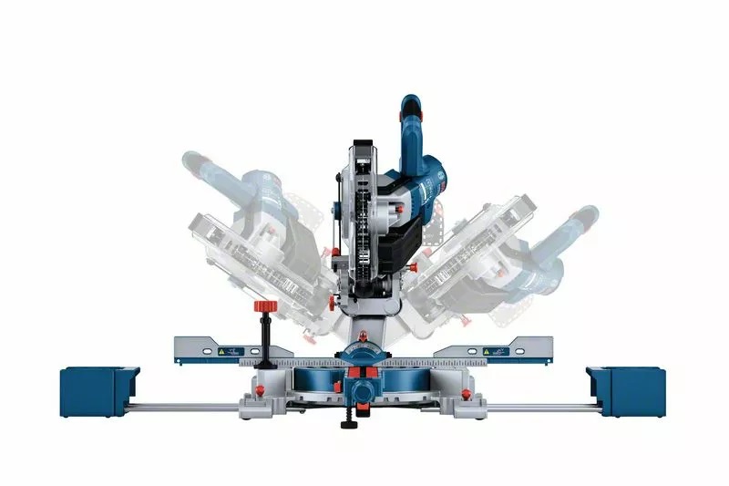 Bosch Professional BITURBO GCM 18V-216 D - Troncatrice Radiale a Batteria, Capacità Taglio 66 x 305 mm, Inclusi 1 Lama Circolare, 2 Supporti, Sacco Raccoglipolvere