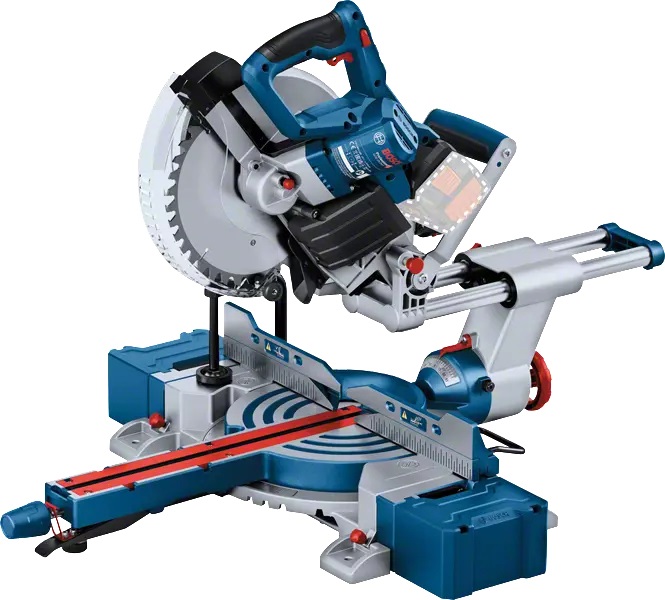 Bosch GCM 18V-254 D Professional - Troncatrice Radiale a Batteria Biturbo Brushless, Tagli fino a 90 x 305 mm, Inclusi Lama Circolare e Supporti