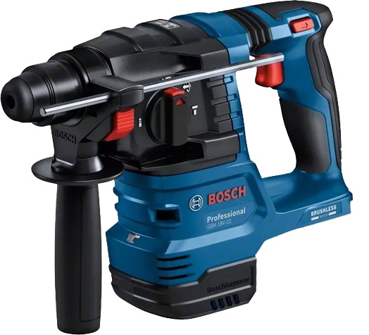 Bosch GBH 18V-22 Professional Martello Perforatore a Batteria con SDS plus - Ideale per Fori da 6 a 10 mm, KickBack Control e Vibration Control, Compatto e Ergonomico