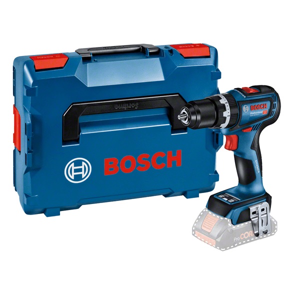 Bosch GSB 18V-90 C - Trapano-avvitatore con percussione a batteria, motore brushless, 64 Nm, 2100 giri/min, senza batterie e caricabatteria, in L-BOXX