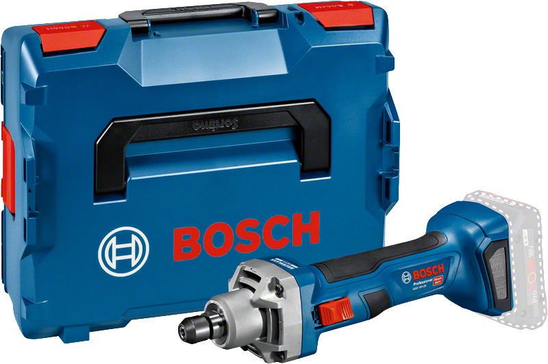 Bosch GGS 18V-20 Professional Smerigliatrice Diritta a Batteria - 1,2 kg, Potenza Equivalente a 700 Watt, Motore Brushless, Inclusi 2 Chiavi Inglesi