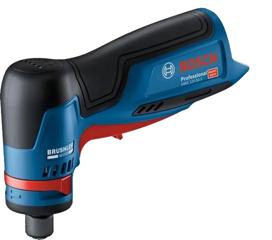 Bosch GWG 12V-50 S Professional Smerigliatrice Angolare a Batteria - Motore Brushless, Coppia Elevata, 5 Modalità di Regolazione, 15000 Giri/min, 530 g