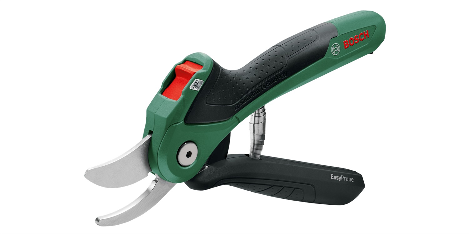 Bosch EasyPrune Cesoia da Potatura Elettrica con Batteria Li-Ion 3.6V, Tecnologia Power Assist, Fino a 25 mm di Spessore, 450 Tagli per Ricarica