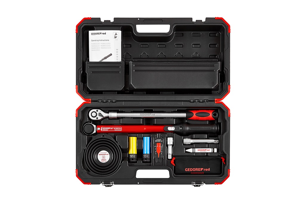 Gedore Set di Montaggio Ruote 11 Pezzi con Cricchetto Telescopico e Custodia