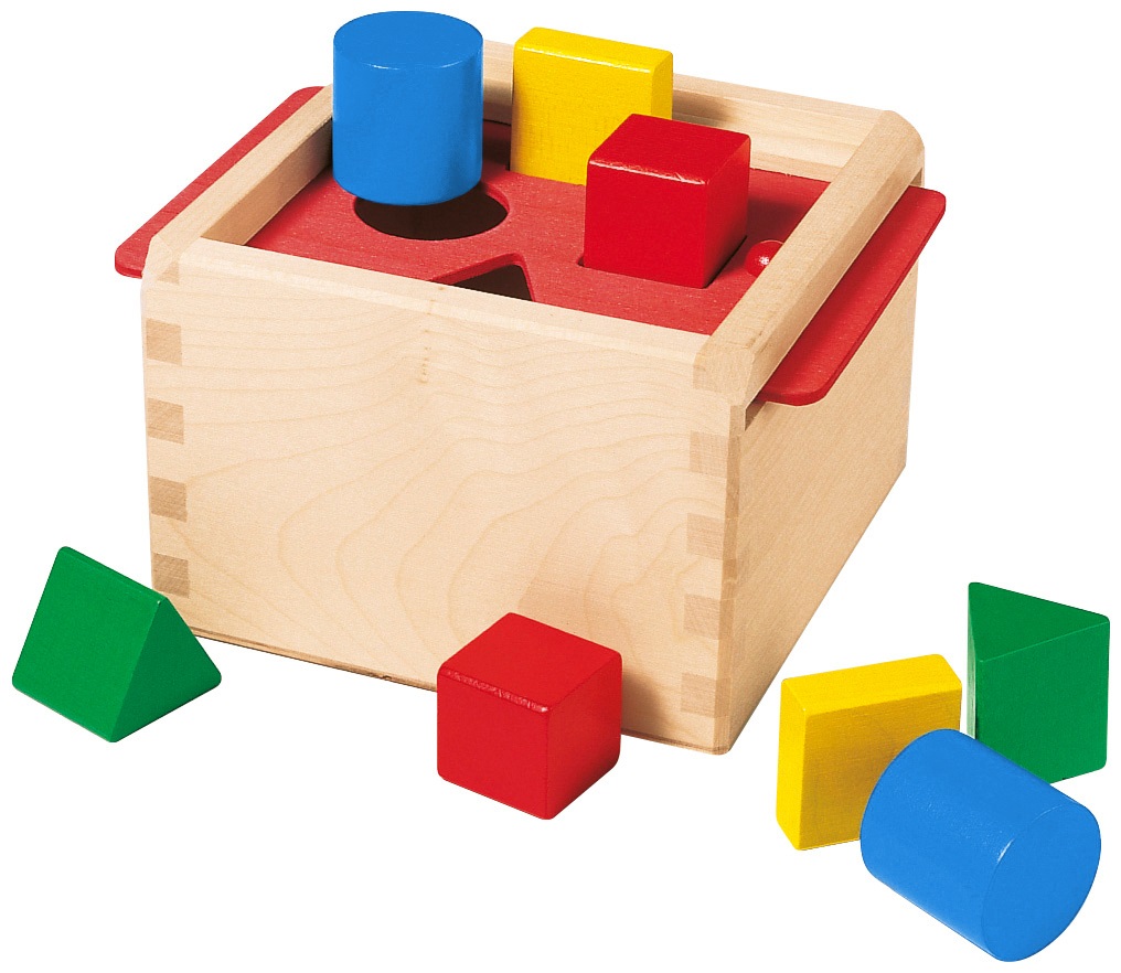 Selecta Scatola per Selezionare e Infilare in Legno 14 cm - Gioco Educativo per Riconoscere le Forme