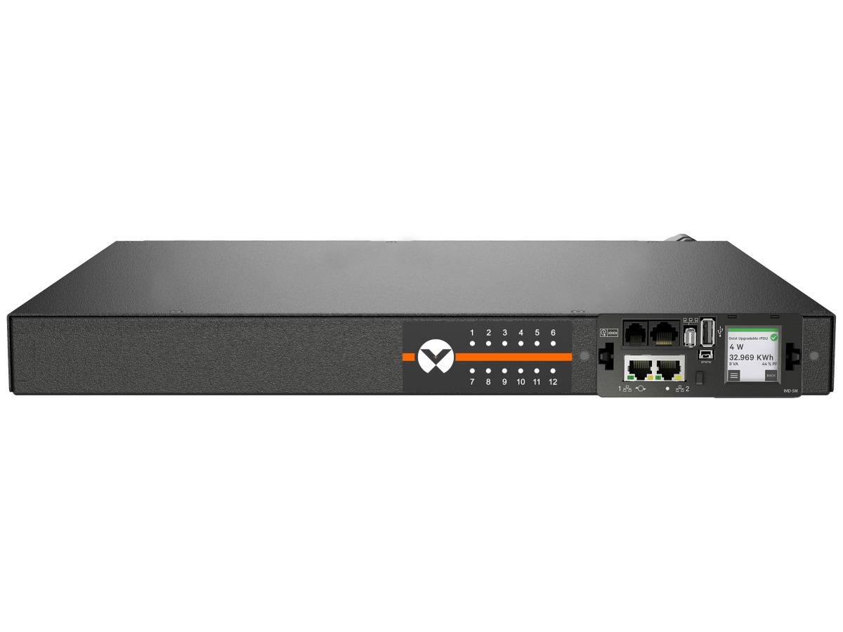 Vertiv Geist PDU Monitored MU05M1R0-12CF17-2C20A9H00-S - Unità di distribuzione dell'energia 12 prese AC 0U Nero