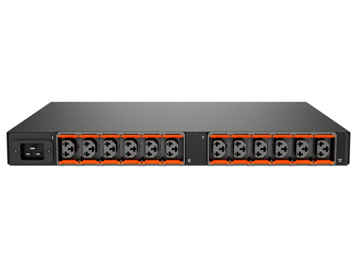 Vertiv Geist PDU Monitored MU05M1R0-12CF17-2C20A9H00-S - Unità di distribuzione dell'energia 12 prese AC 0U Nero