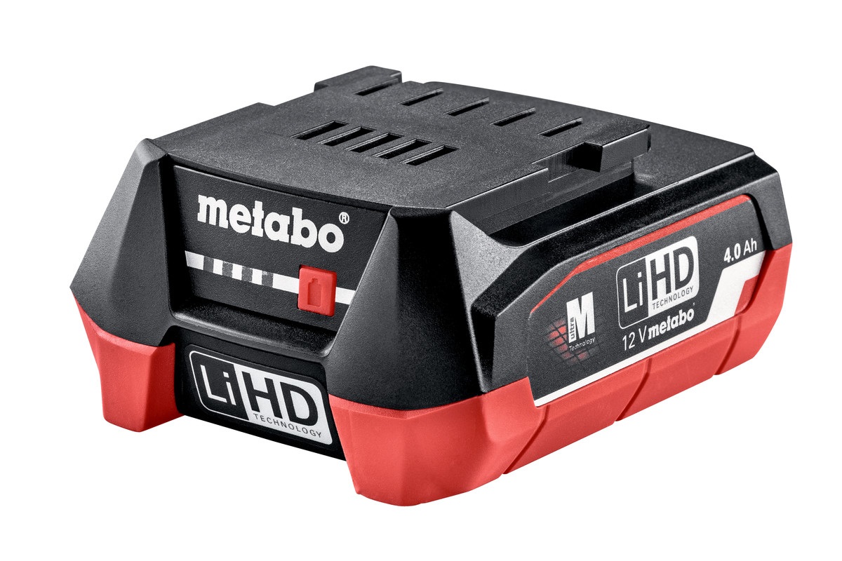 Metabo Batteria LiHD 12 V 4,0 Ah - Prestazioni Ottimali e Tecnologia di Ricarica AIR COOLED
