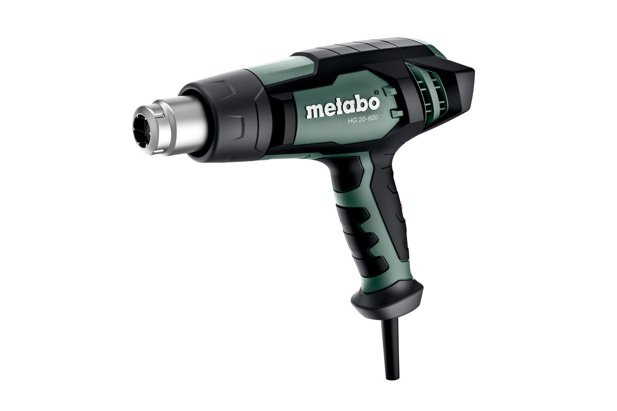 Metabo Pistola ad Aria Calda HG 20-600 - 2000 W, Riscaldatore in Ceramica, Cavo da 2,2 m, Versatile con Rotella di Regolazione