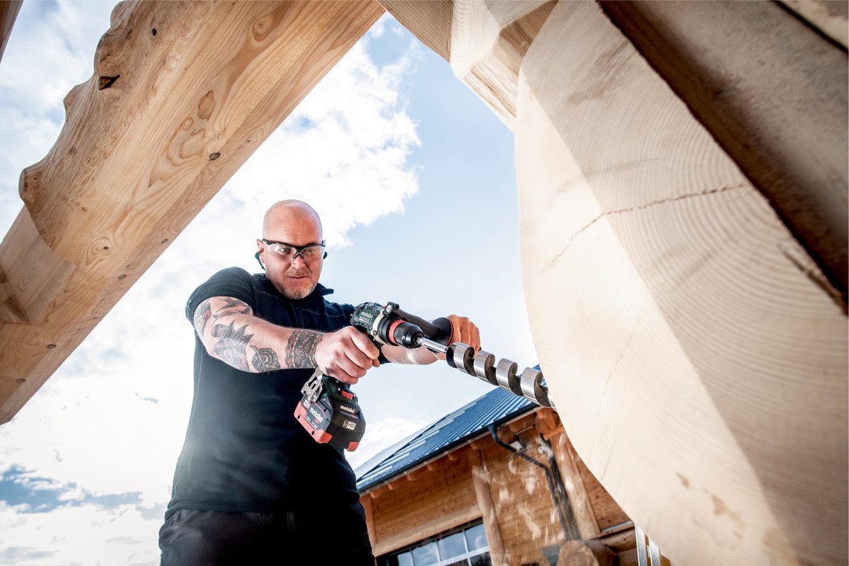 Metabo Trapano Avvitatore a Batteria BS 18 LTX BL QI - Brushless, Funzionamento a Impulsi, Precision Stop