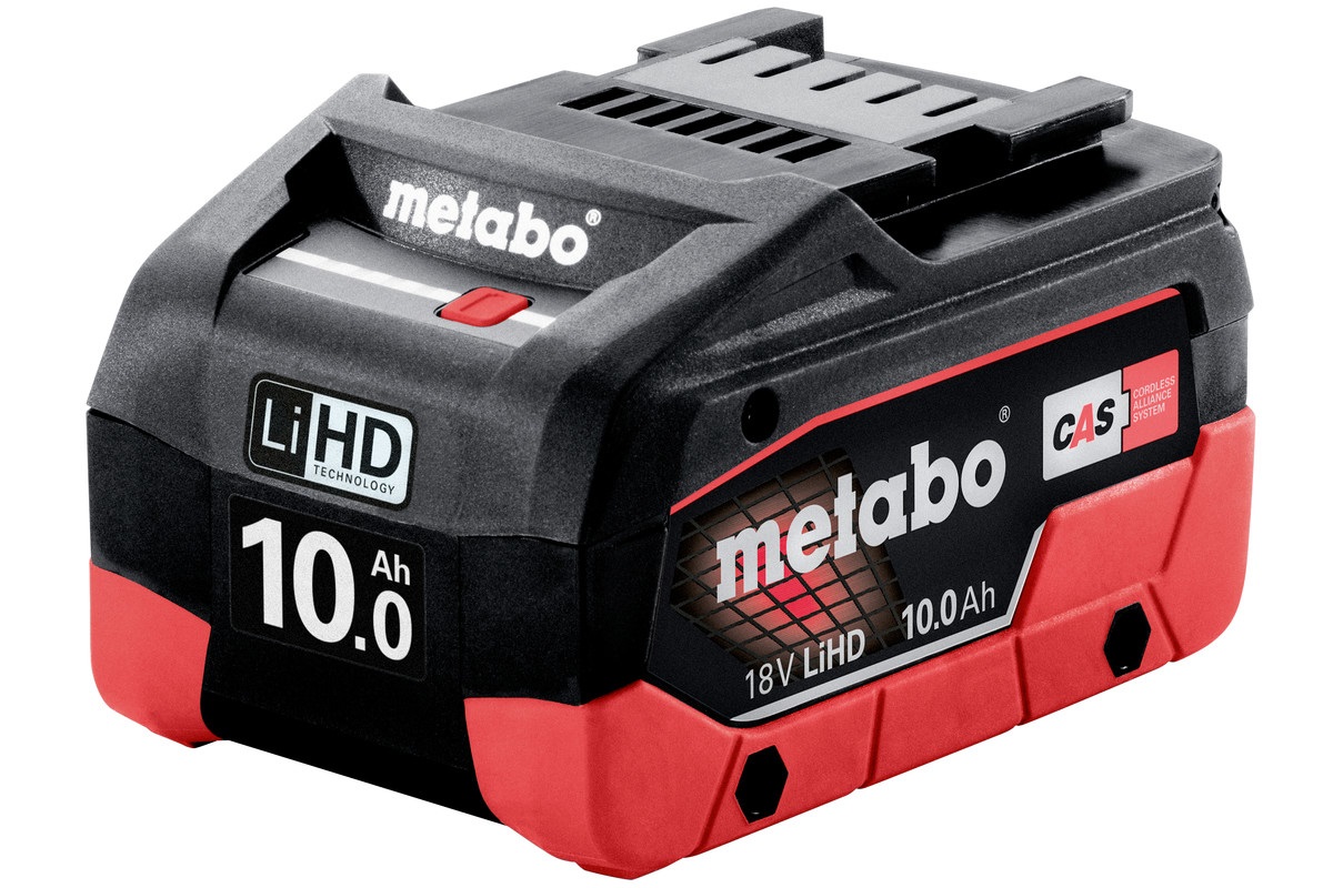 Metabo Batteria LiHD 18V 10,0 Ah Li-ion CAS System - Prestazioni Ottimali e Tecnologia Ultra-M