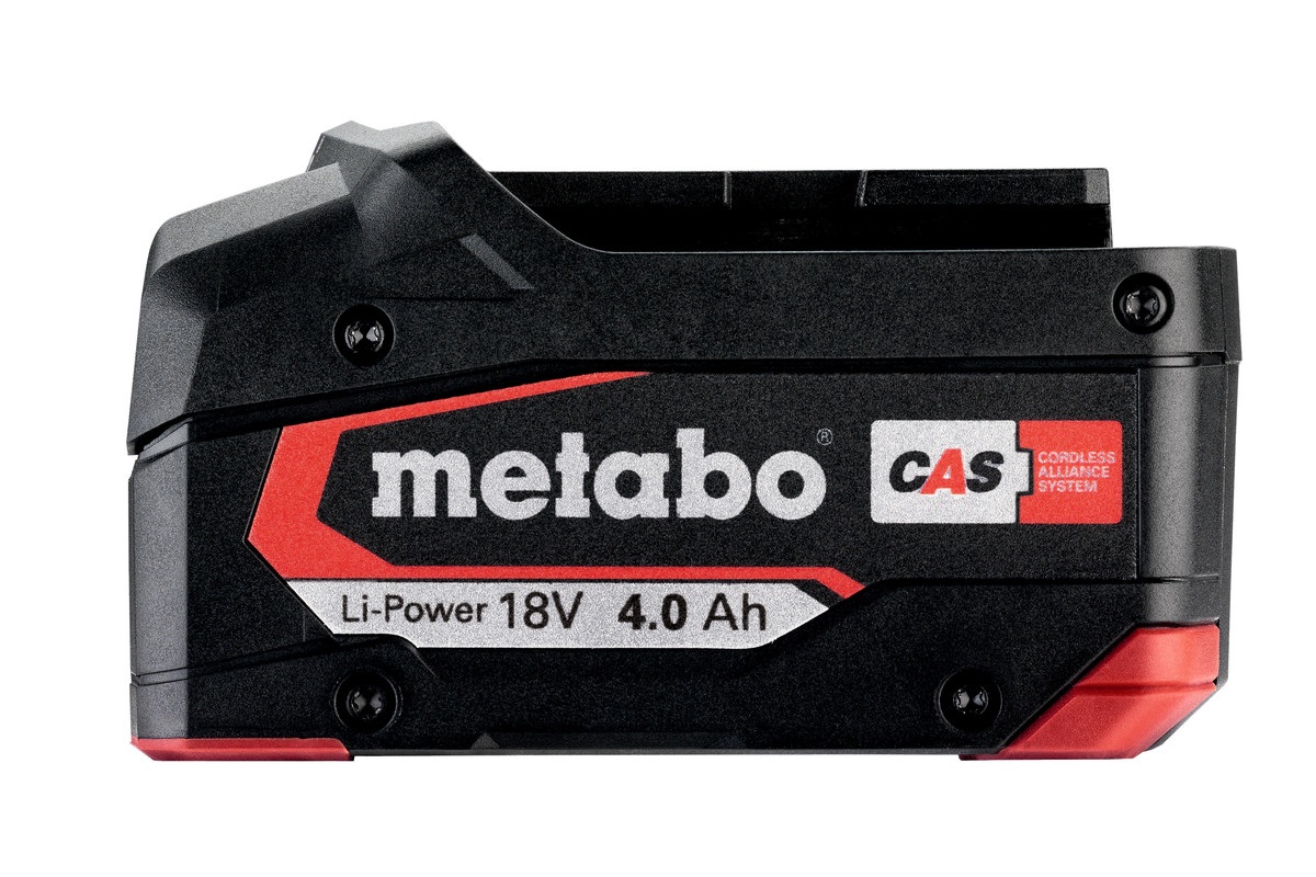 Metabo Batteria Li-Power 18V 4,0 Ah - Tecnologia AIR COOLED, Compatibile con Utensili Portatili