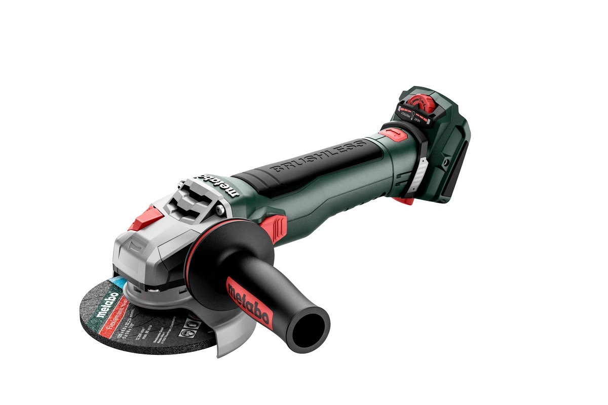 Metabo Smerigliatrice Angolare a Batteria WVB 18 LT BL 11-125 Quick - 18 V, Motore Brushless, Potente e Senza Attrezzi