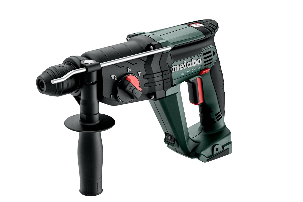Metabo KH 18 LTX 24 Martello perforatore a batteria 18 V SDS-plus 1400 Giri/min con 3 funzioni: foratura a percussione, foratura e scalpellatura