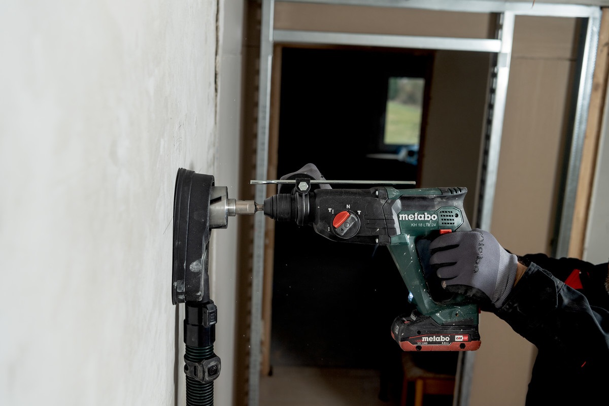 Metabo KH 18 LTX 24 Martello perforatore a batteria 18 V SDS-plus 1400 Giri/min con 3 funzioni: foratura a percussione, foratura e scalpellatura